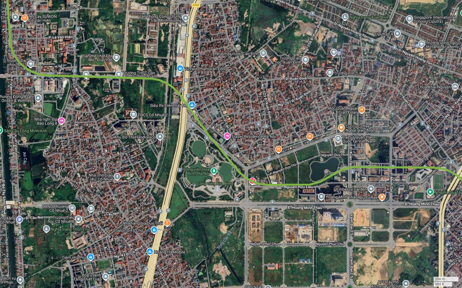 Bất động sản Starlake Tây Hồ Tây nằm sát hành lang tuyến metro số 11 Hà Nội, gần Embassy Garden và Đại sứ quán Hàn Quốc