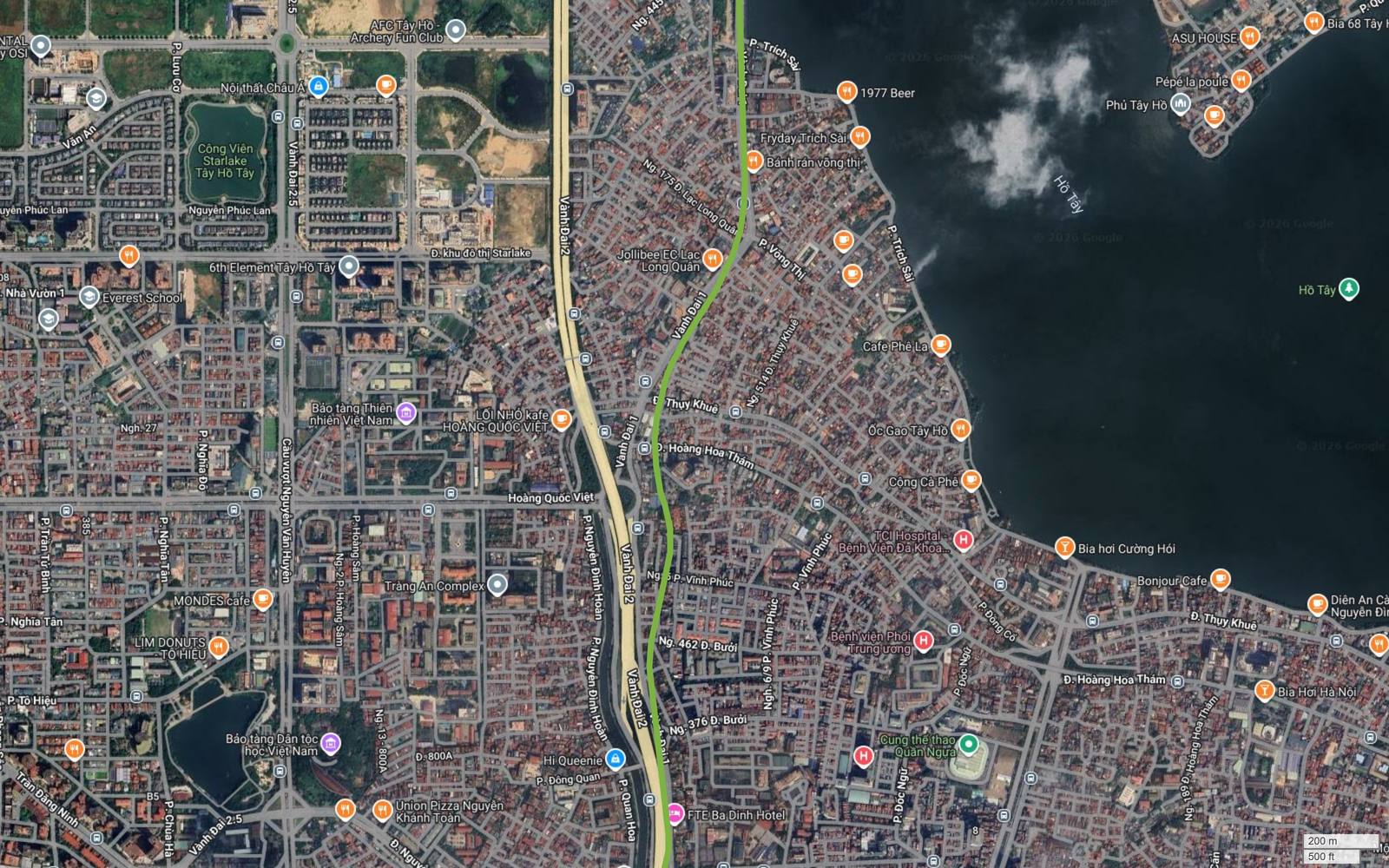 Tuyến metro số 11 Hà Nội bám trục Bưởi dọc sông Tô Lịch, gần Tràng An Complex và Cung thể thao Quần Ngựa