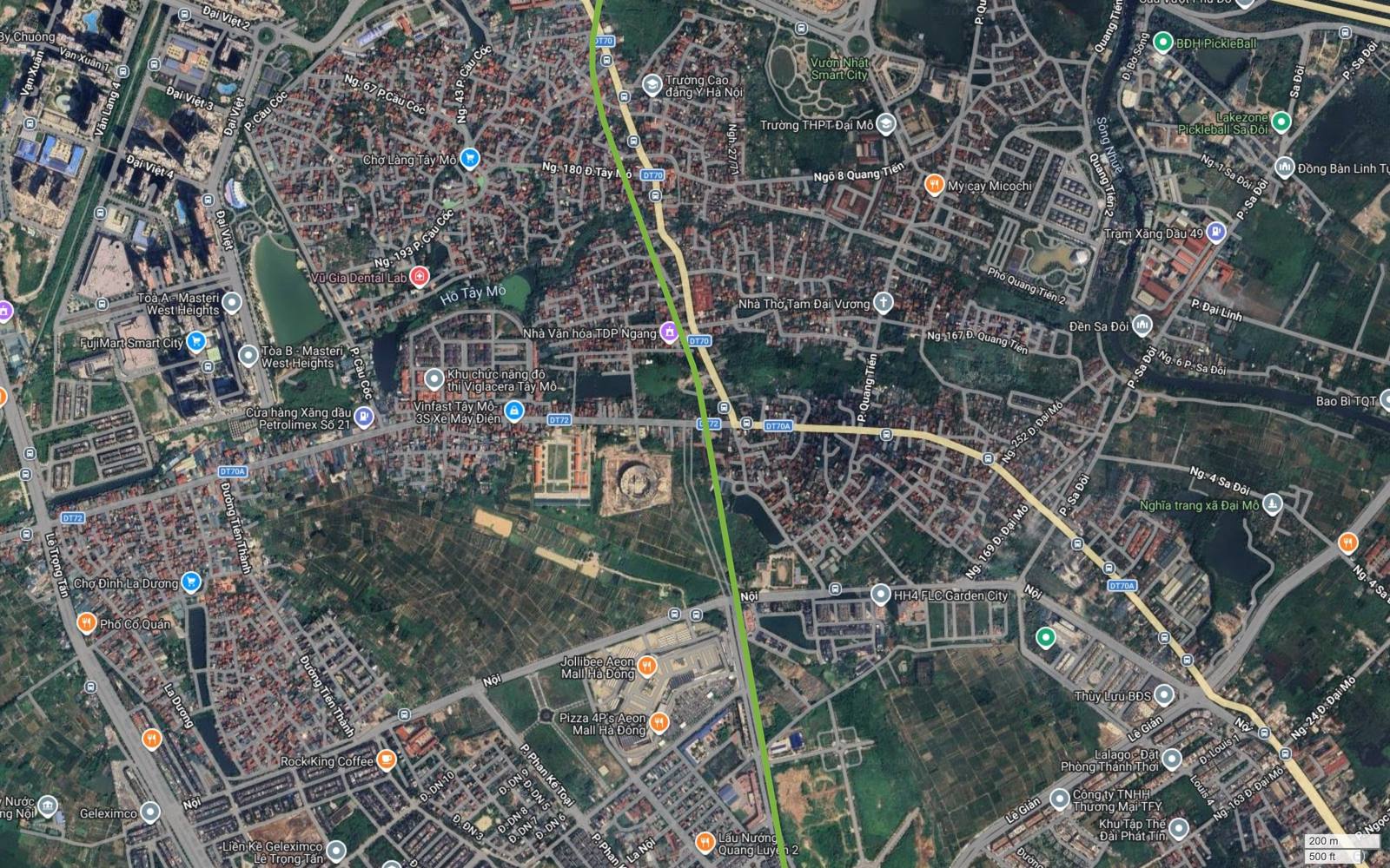 Aeon Mall Hà Đông và HH4 FLC Garden City nằm hai bên hành lang tuyến metro số 11 Hà Nội đoạn Đại Mỗ