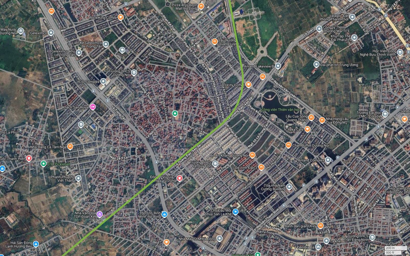 Tuyến metro số 11 Hà Nội bám trục Lê Quang Đạo kéo dài qua La Nội, Ỷ La, gần Anland Complex và chợ đầu mối La Khê