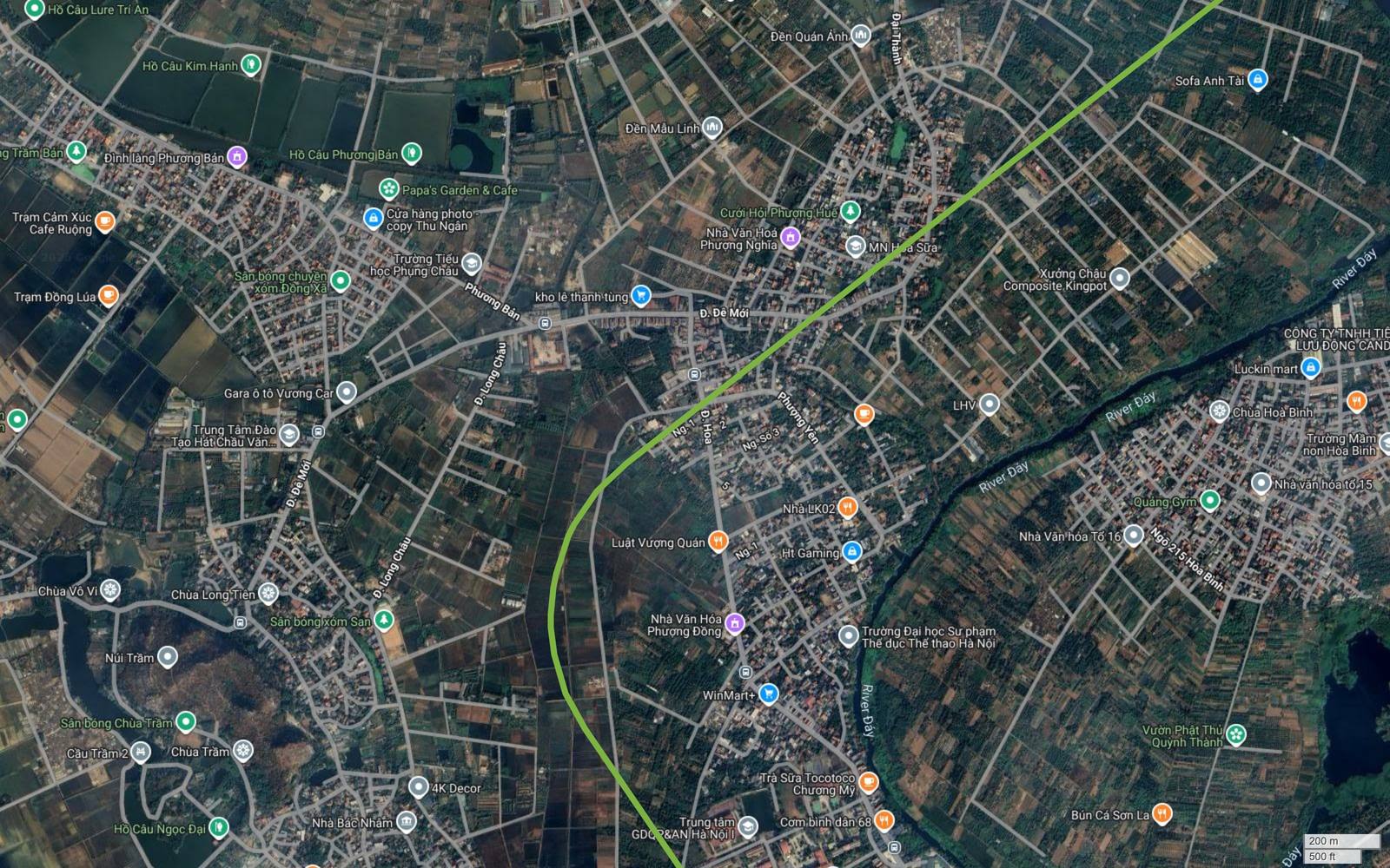Hành lang metro số 11 Hà Nội qua Phụng Châu, gần cụm di tích Núi Trầm, Chùa Trăm, Chùa Vô Vi thuộc Chương Mỹ